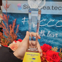 Cúp Pha Lê Pickleball Dạng Trụ Cao